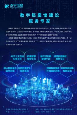 上海泰宇信息技术股份有限公司 档案服务企业的数字化转型先锋